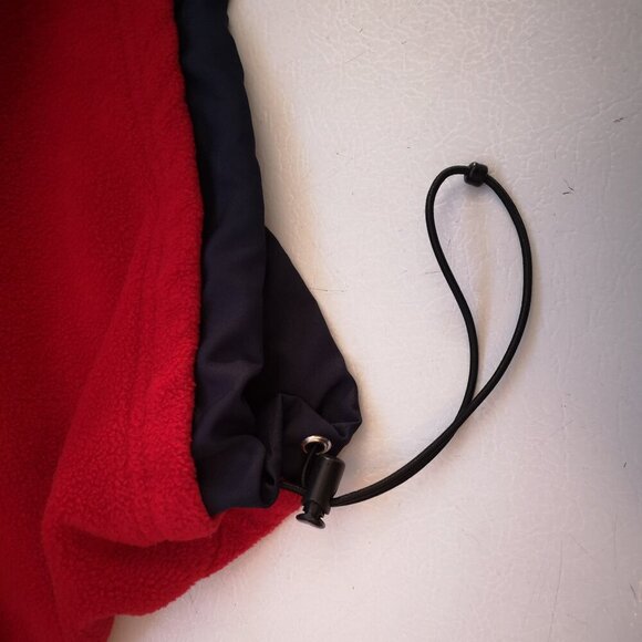 Wind River Men's Size XL Red & Navy V-neck Loose Fit Fleece Sweat Top - Picture 6 of 10